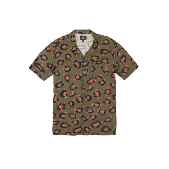 Camisa Volcom Stone Party Animals Verde