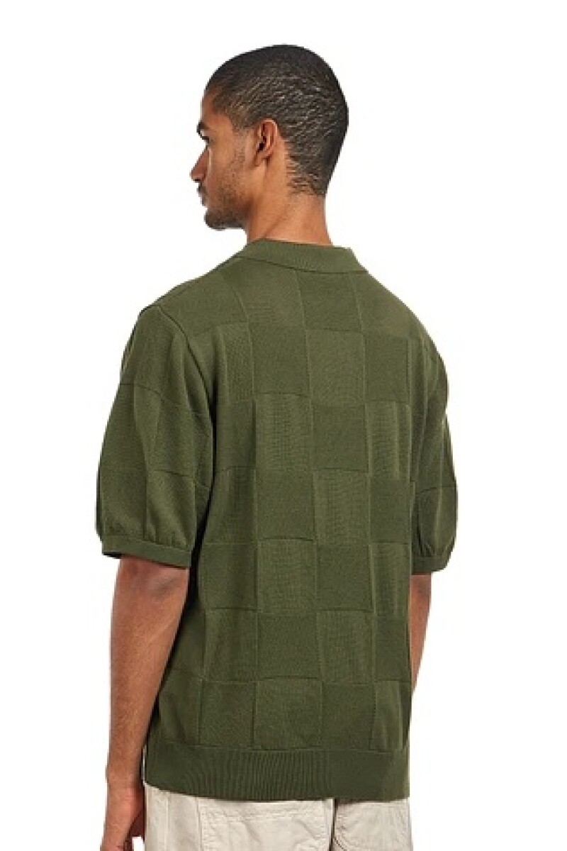S/S Checker Polo Verde