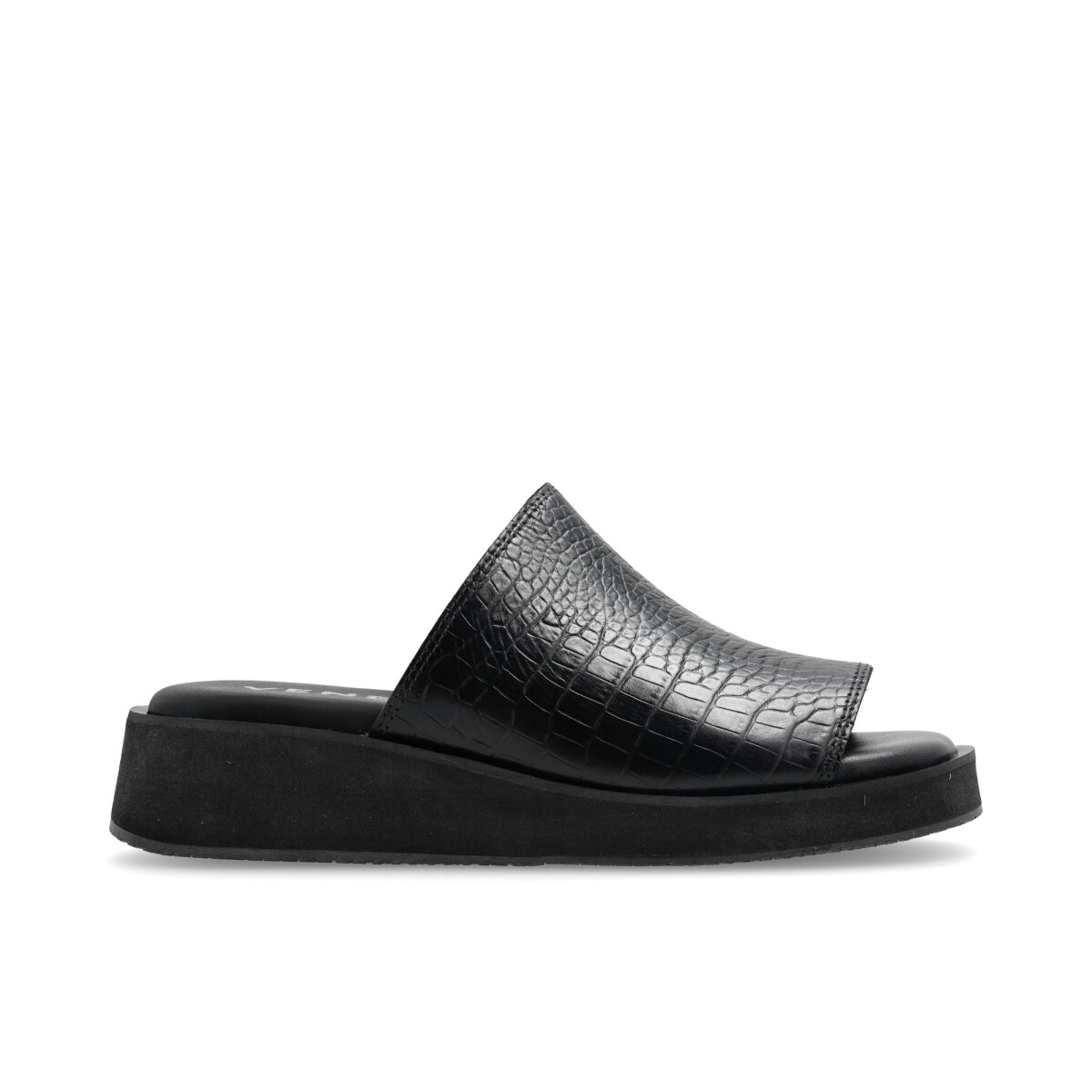 SANDALIAS VENET - CUERO REGGINA - NEGRO 