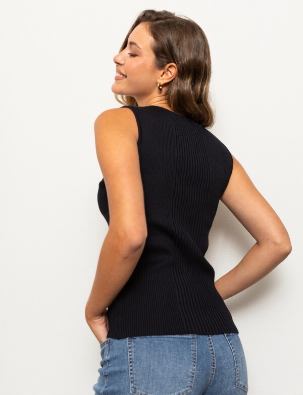 Musculosa Ribs Colors NEGRO
