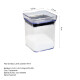 Mini pote hermético Lumini cuadrado 180 cc TRANSPARENTE