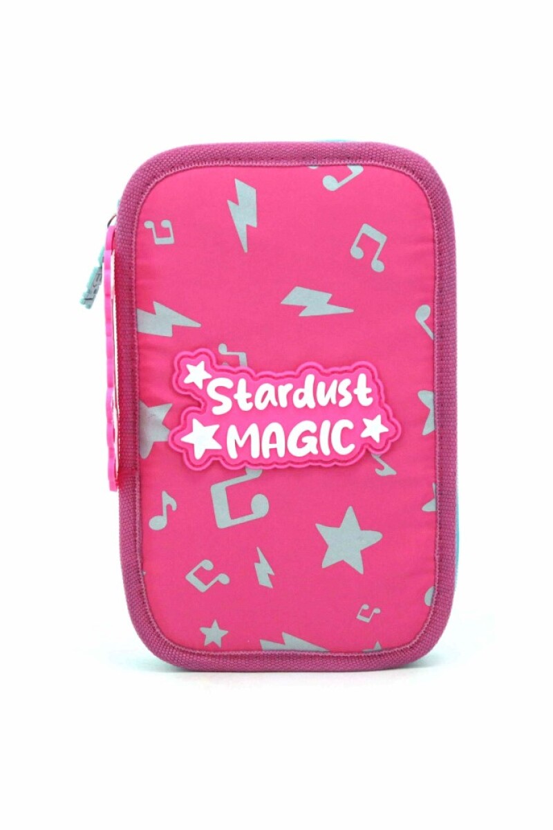 Cartuchera con diseño musical Fucsia