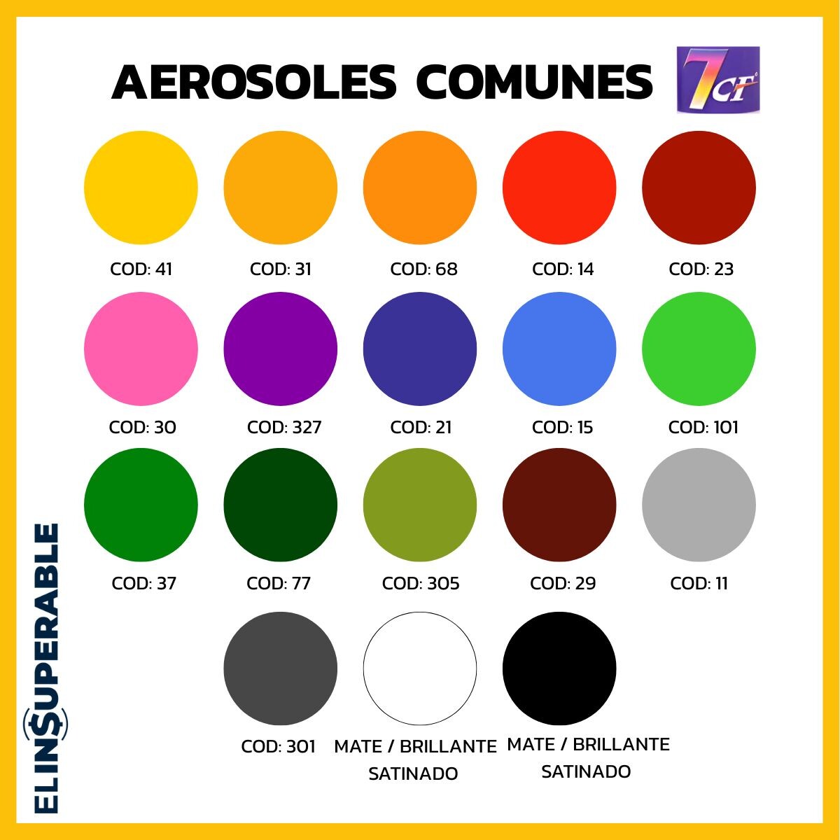 ESMALTE AEROSOL BRILLANTE 7CF 400ml. Marron Mission Brown 29