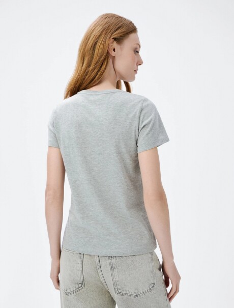 CAMISETA BÁSICA MANGA CORTA GRIS