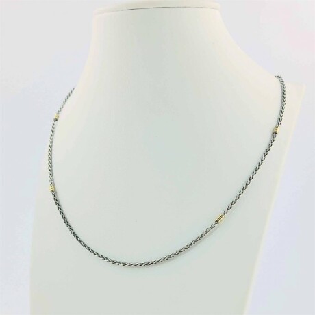 Gargantilla de plata 925 con double en oro 18 Ktes. Gargantilla de plata 925 con double en oro 18 Ktes.