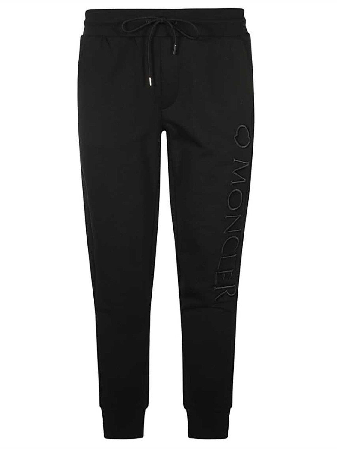 Moncler -Pantalón deportivo de algodón con bolsillos Negro