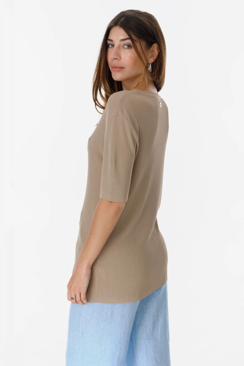 Tshirt Side beige talle unico