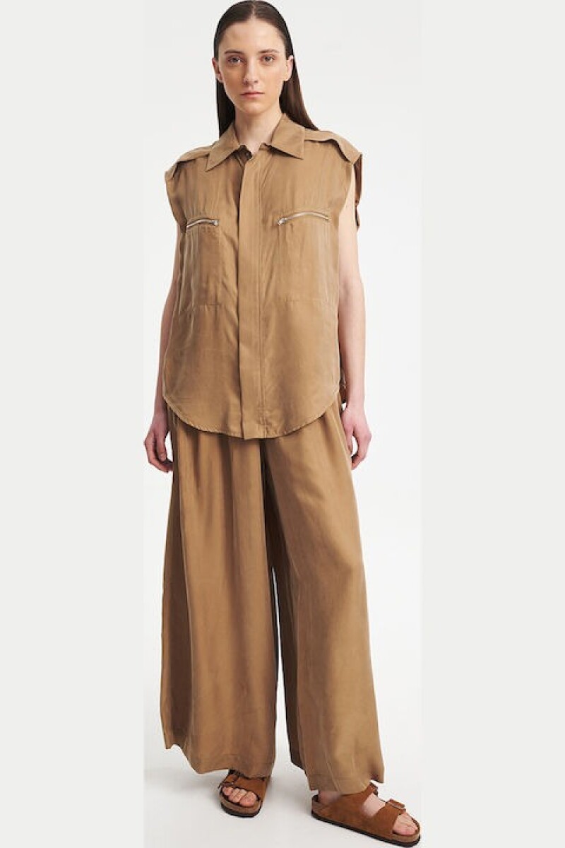 BLUSA SIN MANGAS Camel