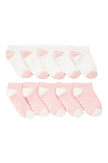 Pack diez pares de medias tobilleras de algodón. Talle 2/4T Pack diez pares de medias tobilleras de algodón. Talle 2/4T