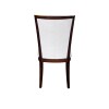 Silla en madera tapizada en tela sintetica blanca Silla en madera tapizada en tela sintetica blanca