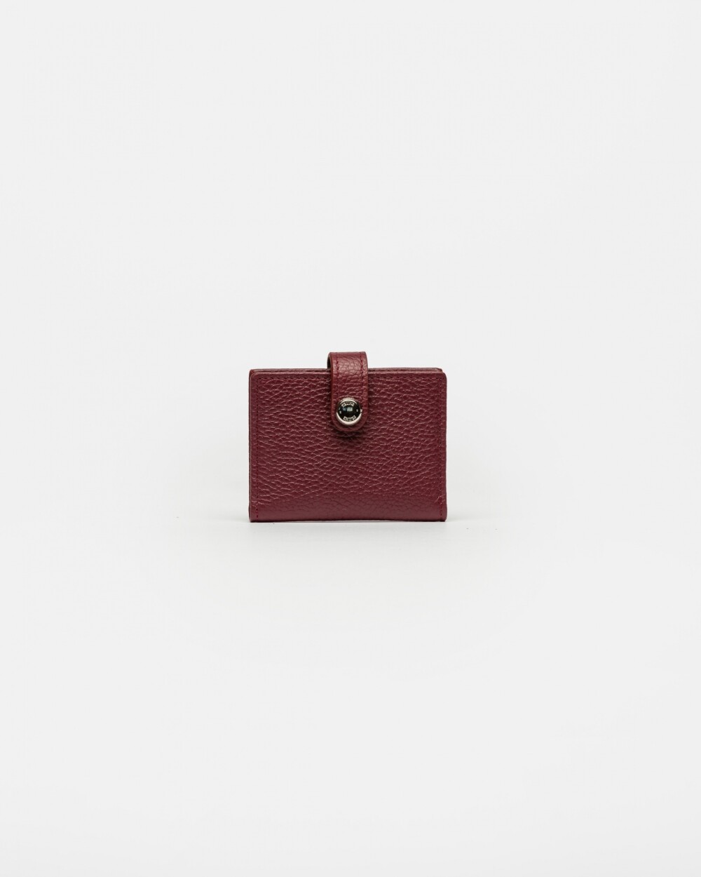 Billetera Sand En Cuero Graneado Bordeaux