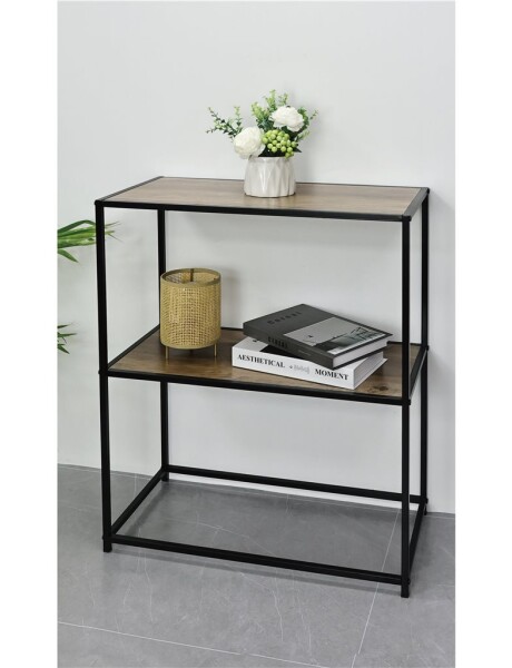 CONSOLA 2 NIVELES 62.5X30X75.5CM MADERA Y METAL CONSOLA 2 NIVELES 62.5X30X75.5CM MADERA Y METAL