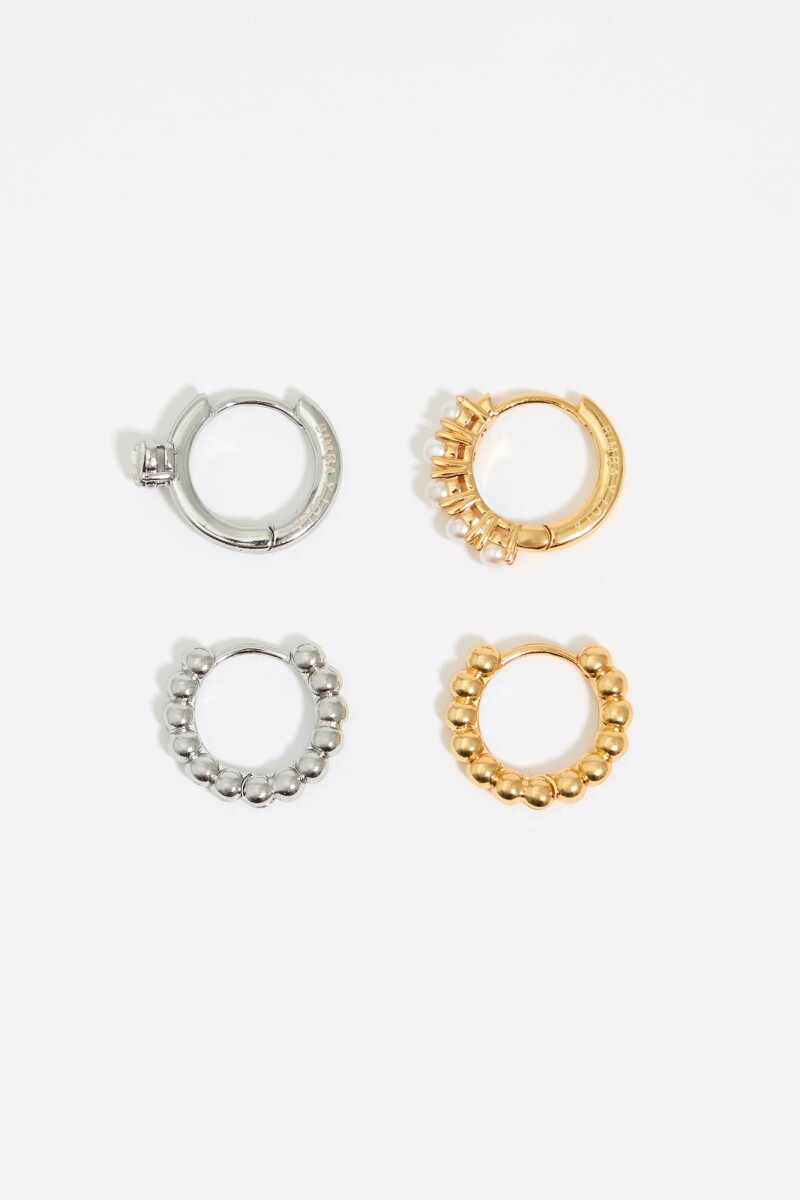 SET 4 PENDIENTES ARO Oro