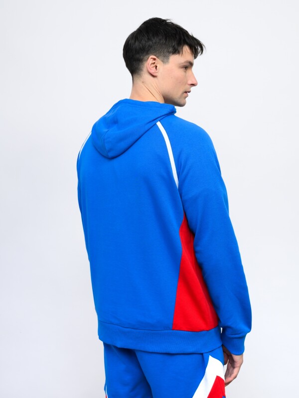 HOODIE DOLMAN Nacional Hombre Azul Royal, Rojo