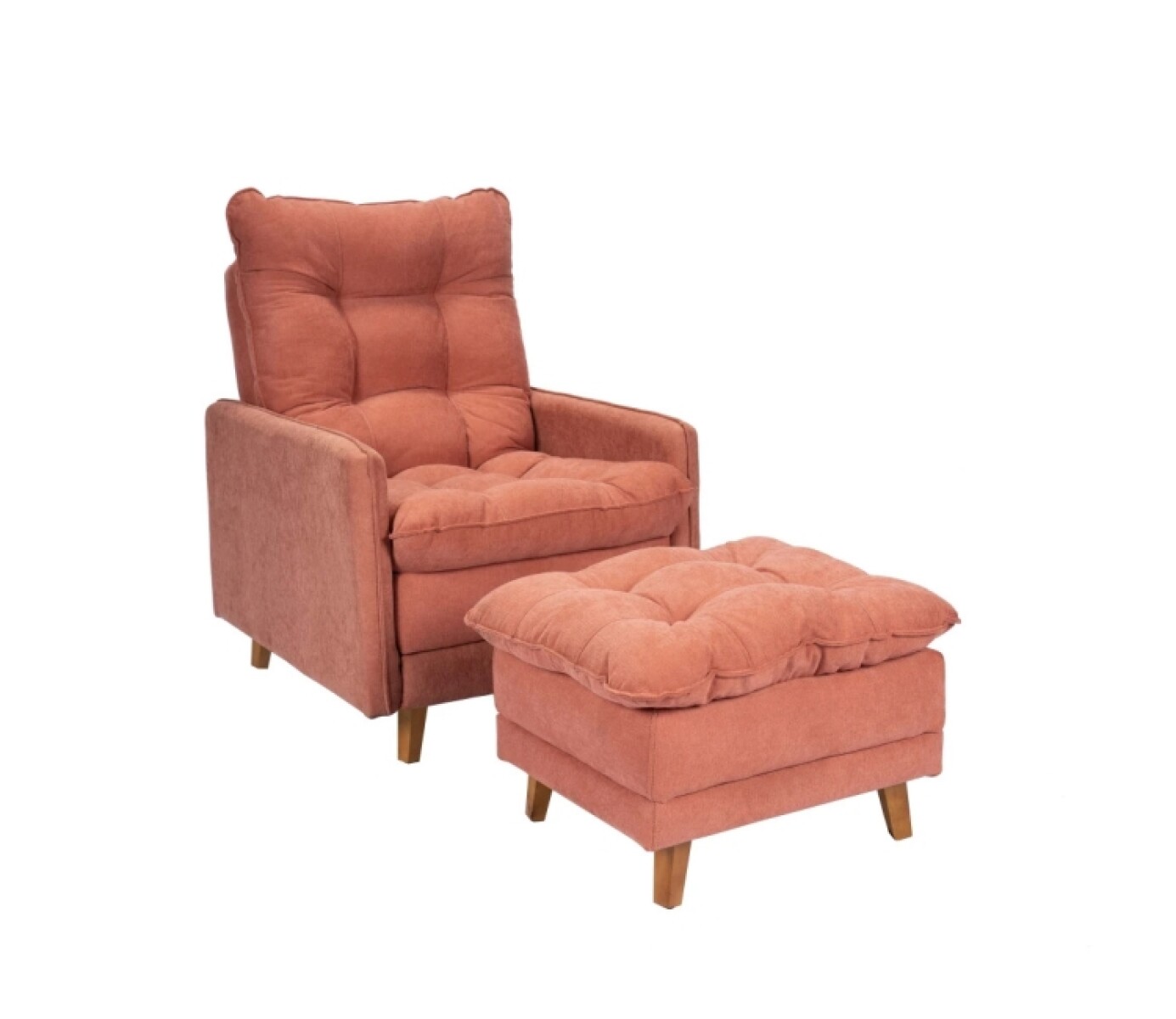Poltrona Reclinable Con Puff Montreal Terracota 