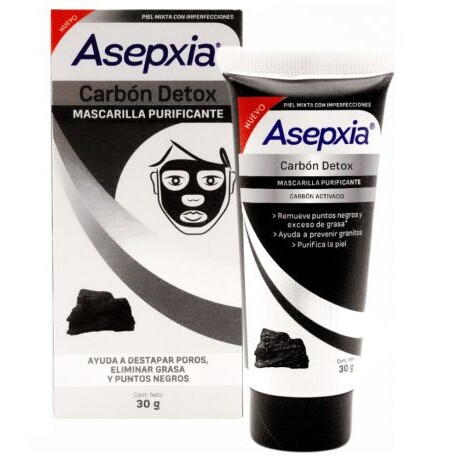 Asepxia Mascarilla Carbón 30g Asepxia Mascarilla Carbón 30g