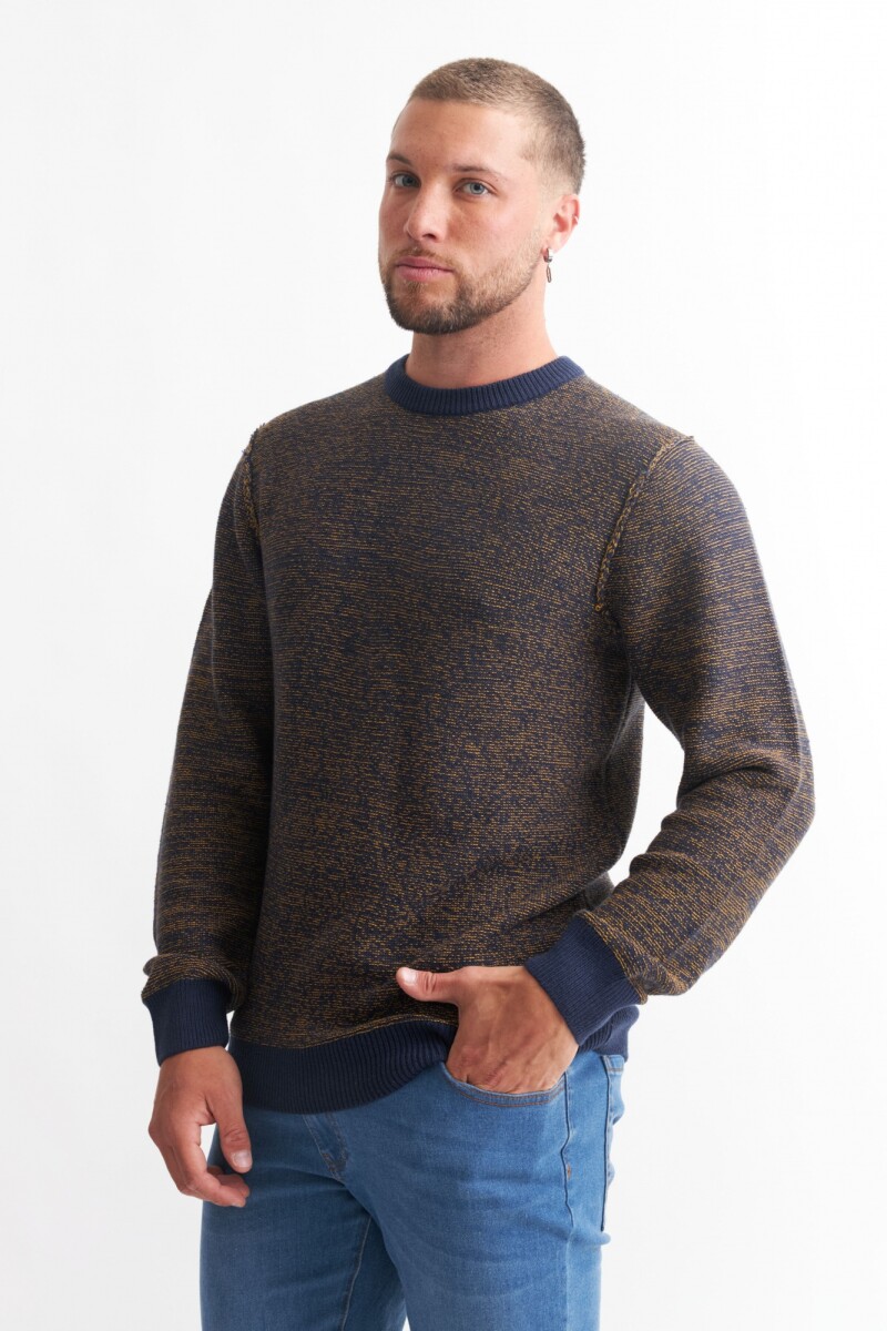 Sweater melange AZUL MARINO
