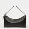 Cartera al hombro Bamboo en cuero graneado Negro
