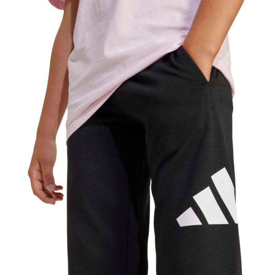 Pantalón Infantil Adidas Essentials Jrs Negro - Blanco