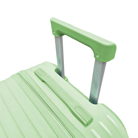 Set X3 Valijas Rígidas Viaje Livianas Carry + 14+ 24 Verde