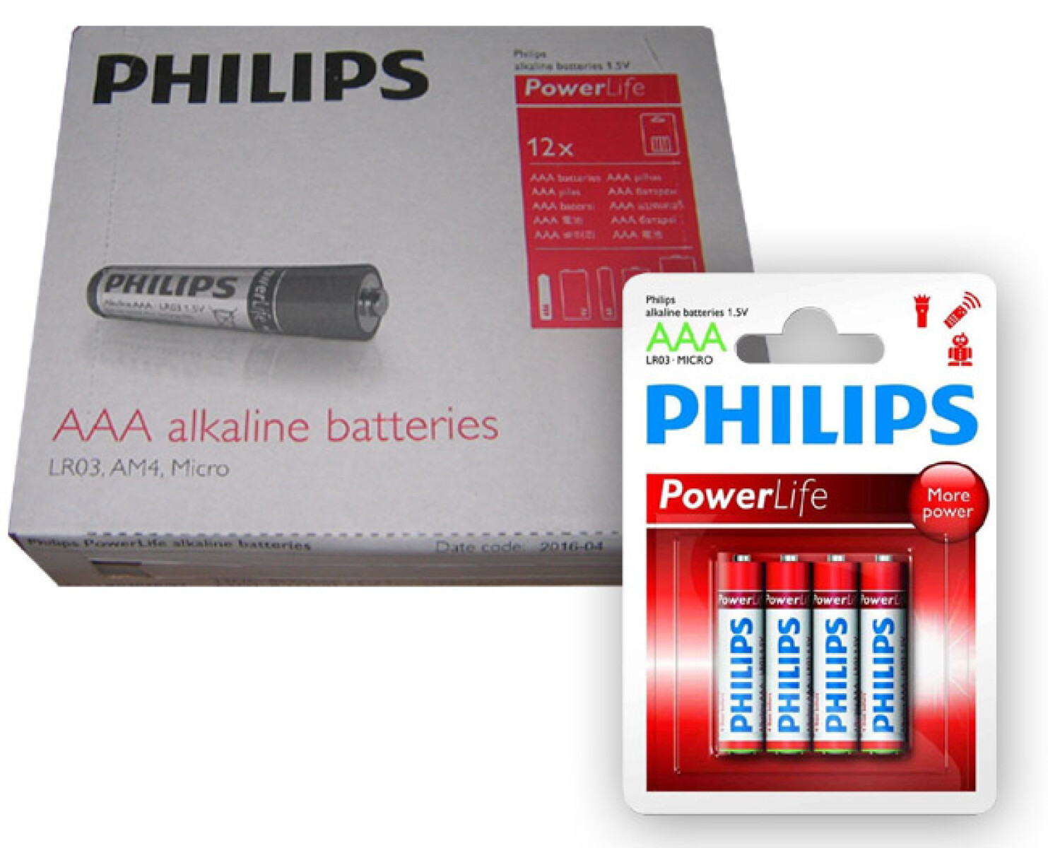 Pack de 12 Blister de Pilas Alcalinas Philips Aaa X 4 - 001 