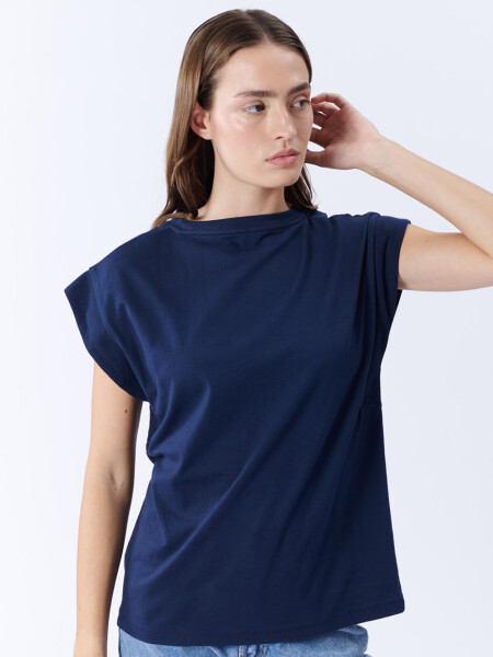 Remera Manga Sisa Azul Marino