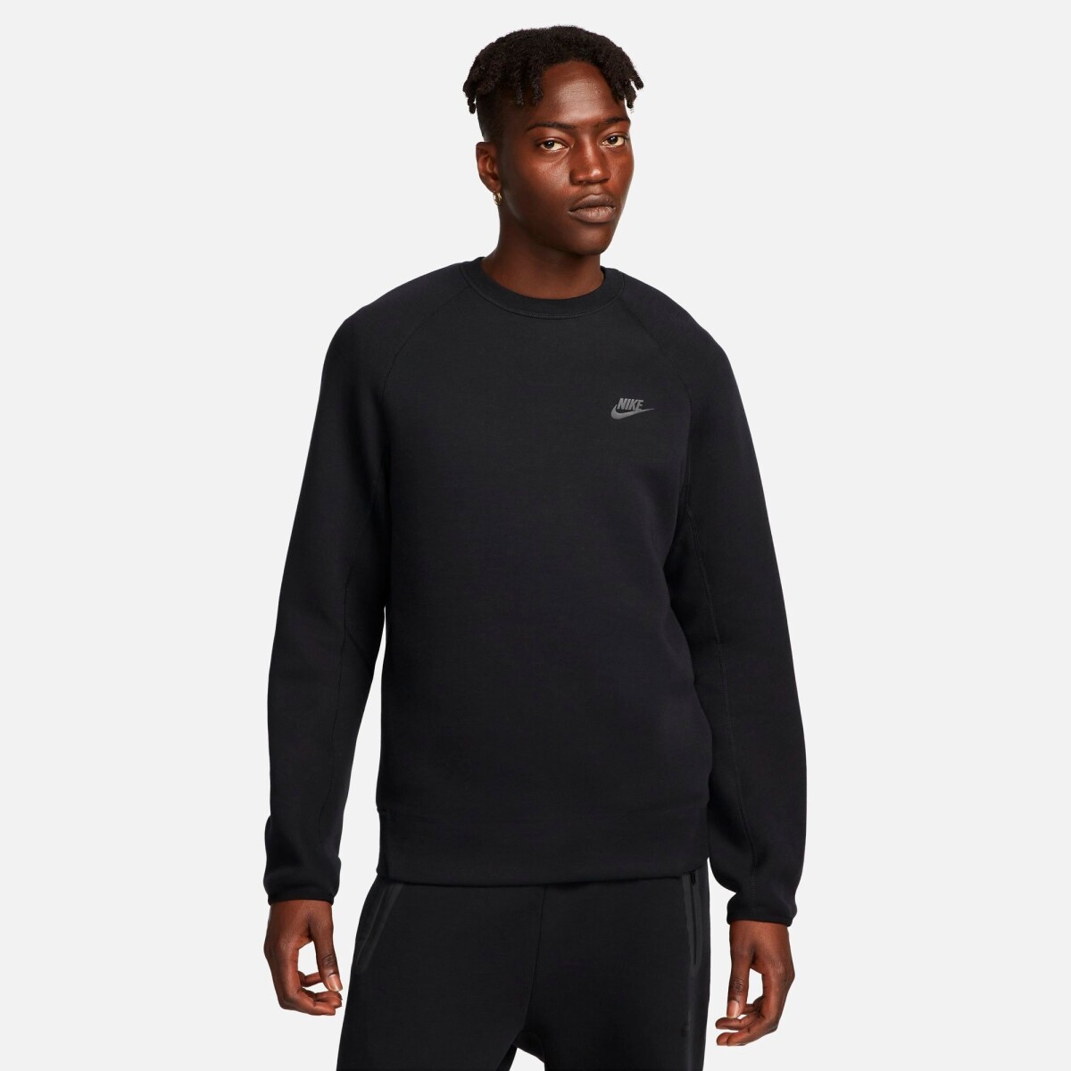 Abrigo Nike Tech Fleece Media larga de Hombre - Negro 