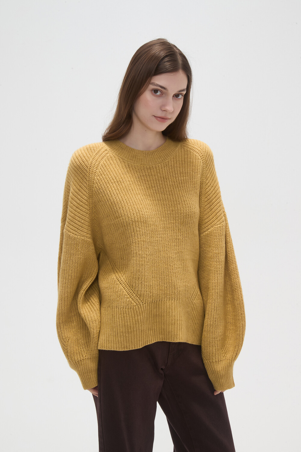 Sweater Tiros Mostaza Melange