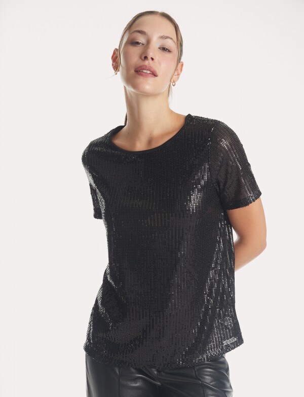 Blusa Lentejuelas NEGRO