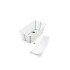 PACKBRN Set Baño Stokke Flexibath Plegable Con Reposera Blanco Y Gris