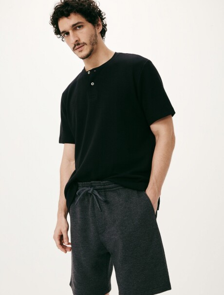 BERMUDAS RECTAS DE FELPA GRIS