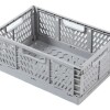 Cestos organizadores cajas plastico reforzado gris