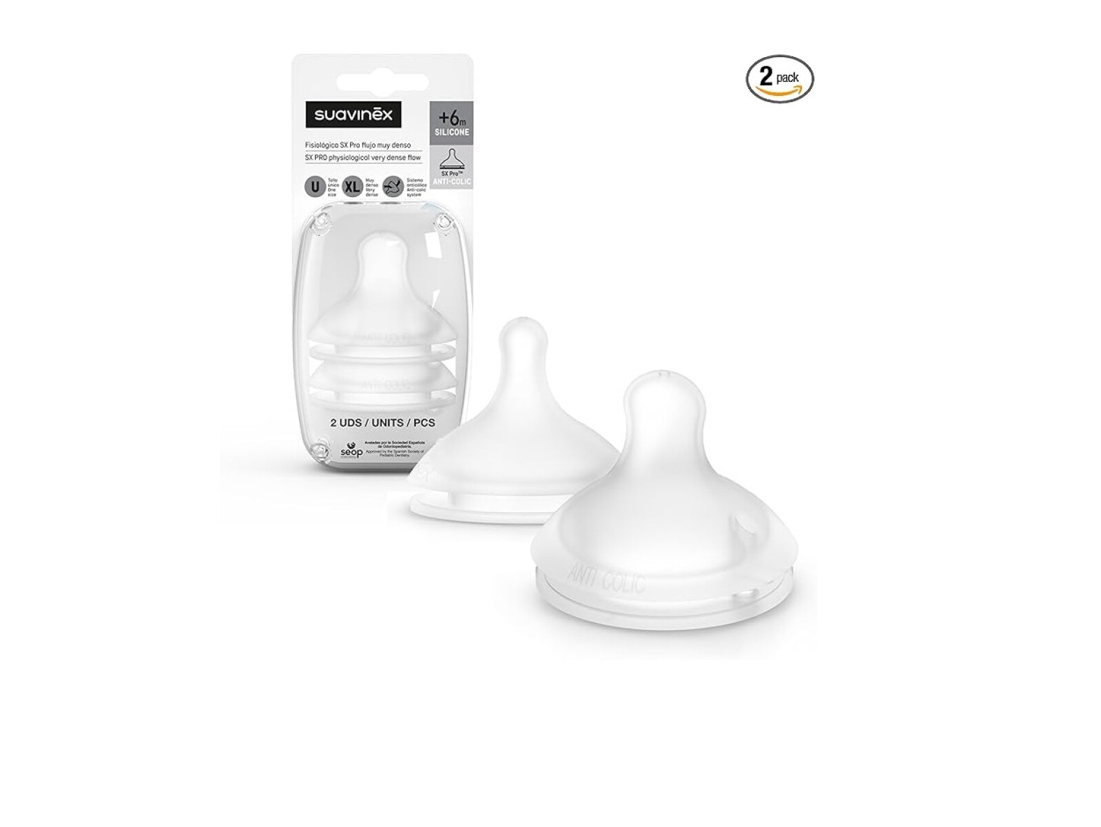 Set Tetina Fisiológica Suavinex - Talle 6+ Flujo L 