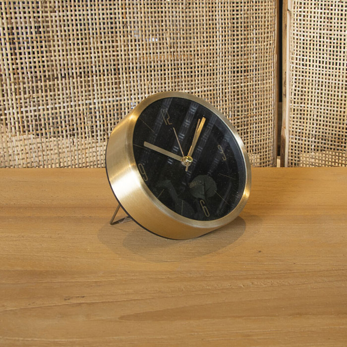 Reloj de Mesa Dorado Frente Negro 