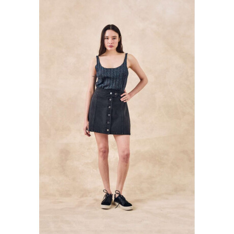 Falda Mini Botones Gris
