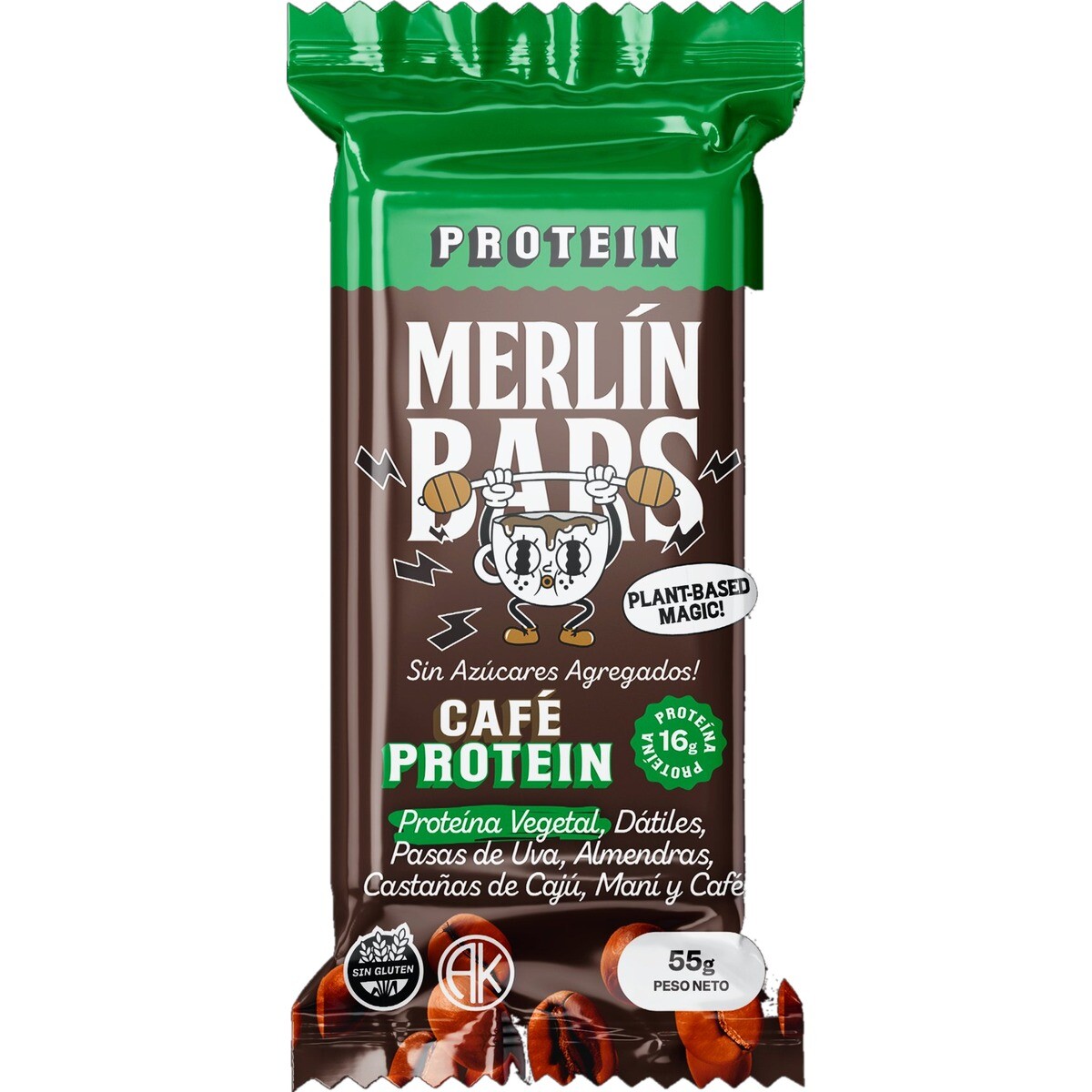 Merlín Bars Café PROTEIN 55gr 14x20 