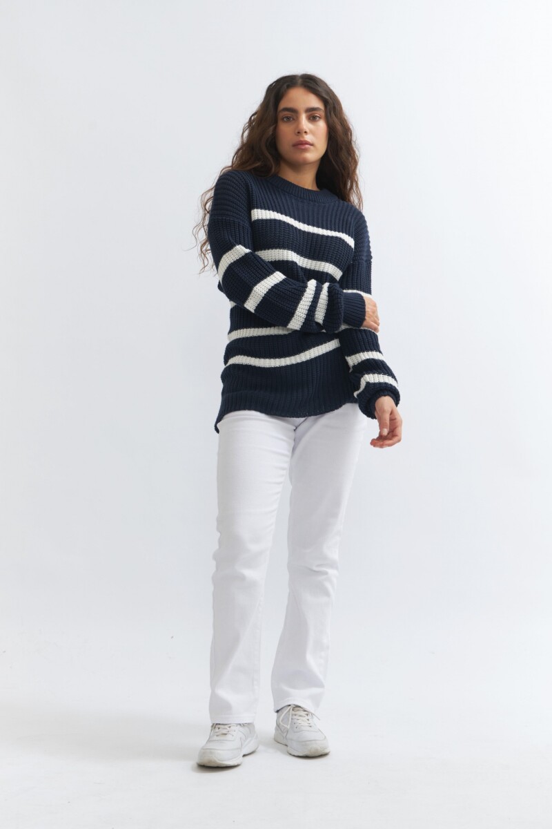 Sweater estilo navy AZUL MARINO