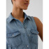 SL ARCHIVE WESTERN DENIM MIDI DRESS LIGHT WASH