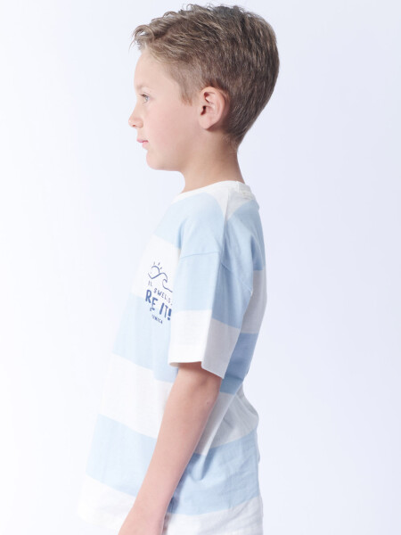 Remera Rayas Celeste Y Blanco