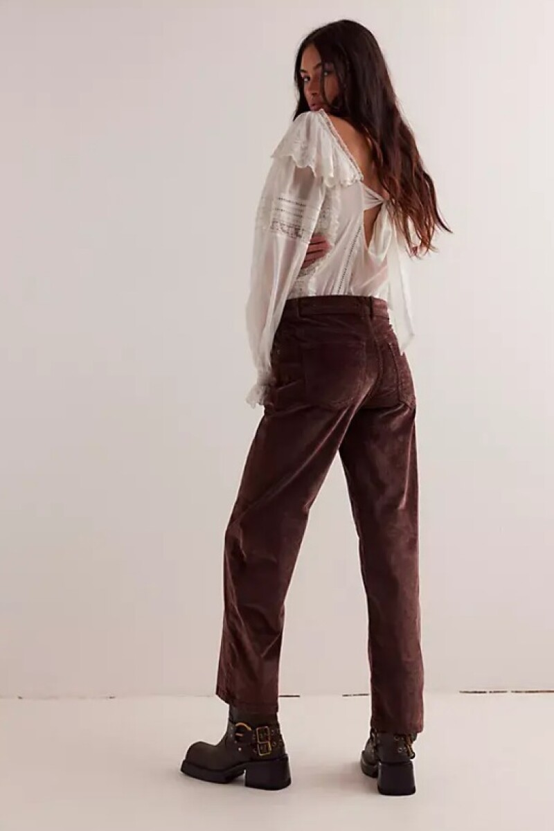 RISK TAKER CORD STRAIGHT Marron