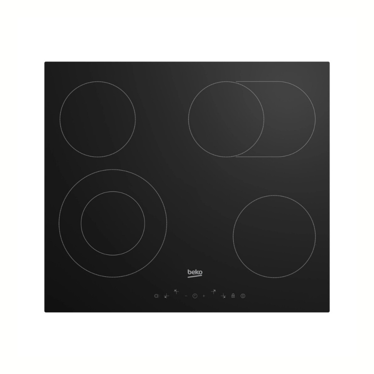 Anafe Vitrocerámico 4 Zonas Negro - Modelo HIC 64403 T - Beko 