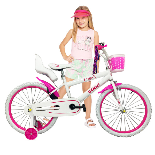 Bicicleta Infantil Rodado 16 Con Rueditas Auxiliares Rosa