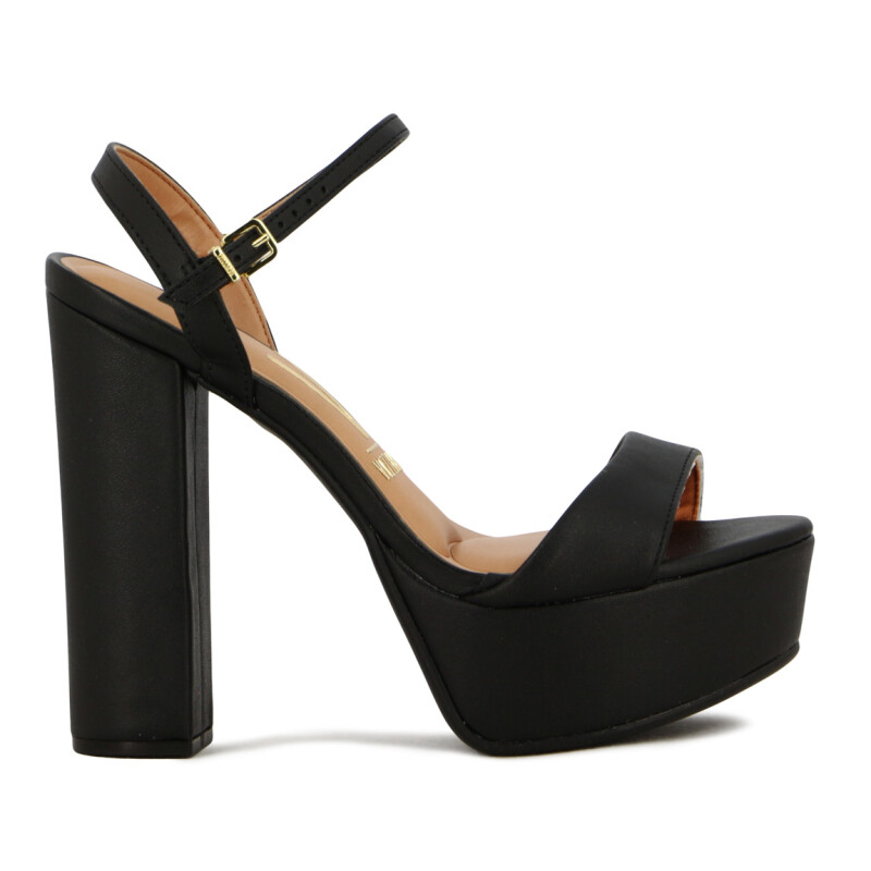 Sandalia Vizzano Mujer Taco 14cm Plataforma 5cm Negro