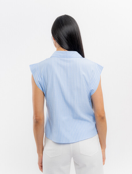Camisa rayada celeste