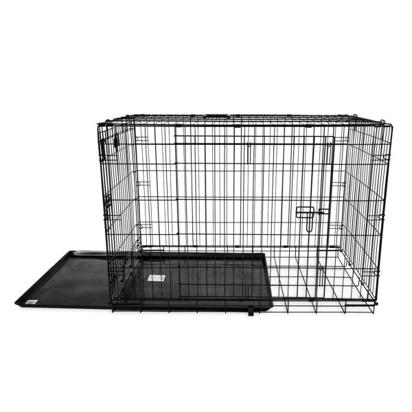 Canil Jaula Corral Perro Mascota Lili 90 cm Grande De Metal Variante Color Negro