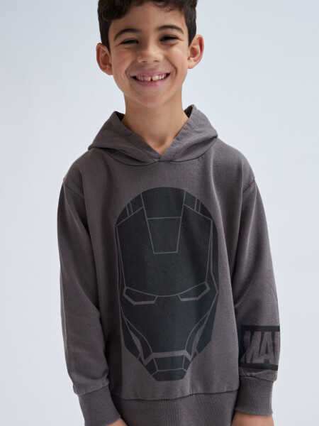 Hoodie deportivo liviano Ironman Marvel - Gris