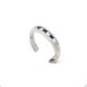 Anillo Medio Sin Fin En Oro Blanco, Brillantes Y Zafiros Anillo Medio Sin Fin En Oro Blanco, Brillantes Y Zafiros