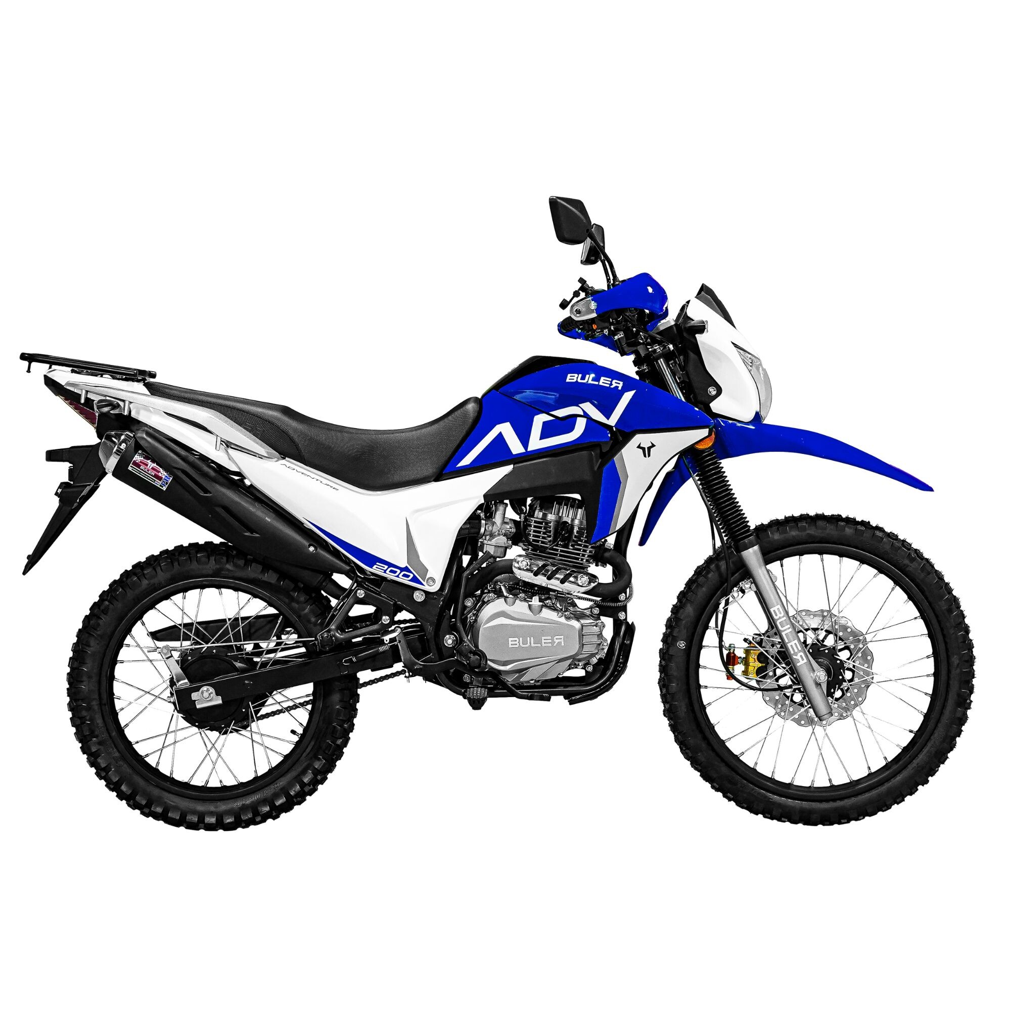 Мотоцикл Buler ADV 200 куб. см, спицованные диски VX 3 — синий
