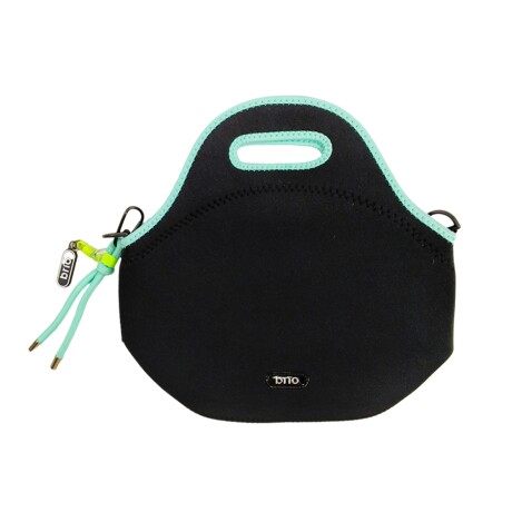 Lunchera neopreno brio Zaz Negro y turquesa