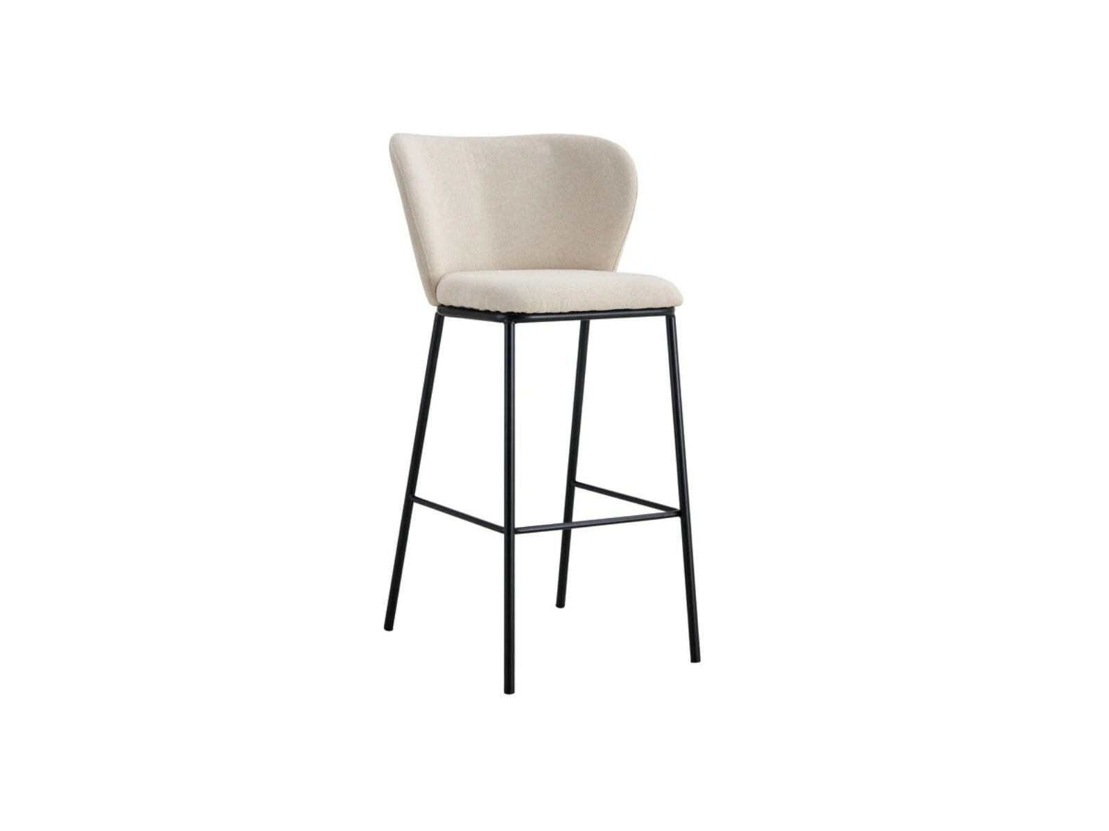 Banqueta ELINA en Tela - Beige 